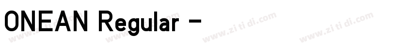 ONEAN Regular 字体转换